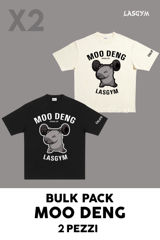 Bulk Pack 2 T-SHIRT OVERSIZE MOO DENG SPECIAL EDT. LASGYM UNISEX