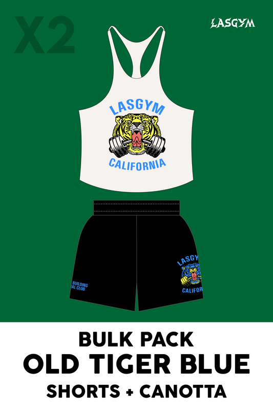 Bulk Pack 1 TANK TOP + 1 SHORT OLD TIGER AZUL