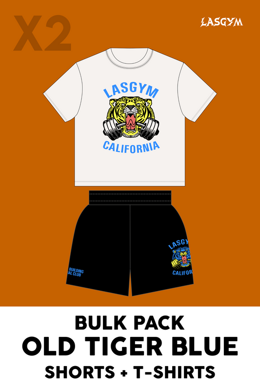 Bulk Pack 1 CAMISETA OVERSIZE + 1 SHORT AZUL VIEJO TIGRE