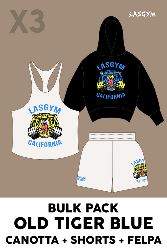 Bulk Pack 1 TANK TOP + 1 SUDADERA + 1 SHORT OLD TIGER AZUL