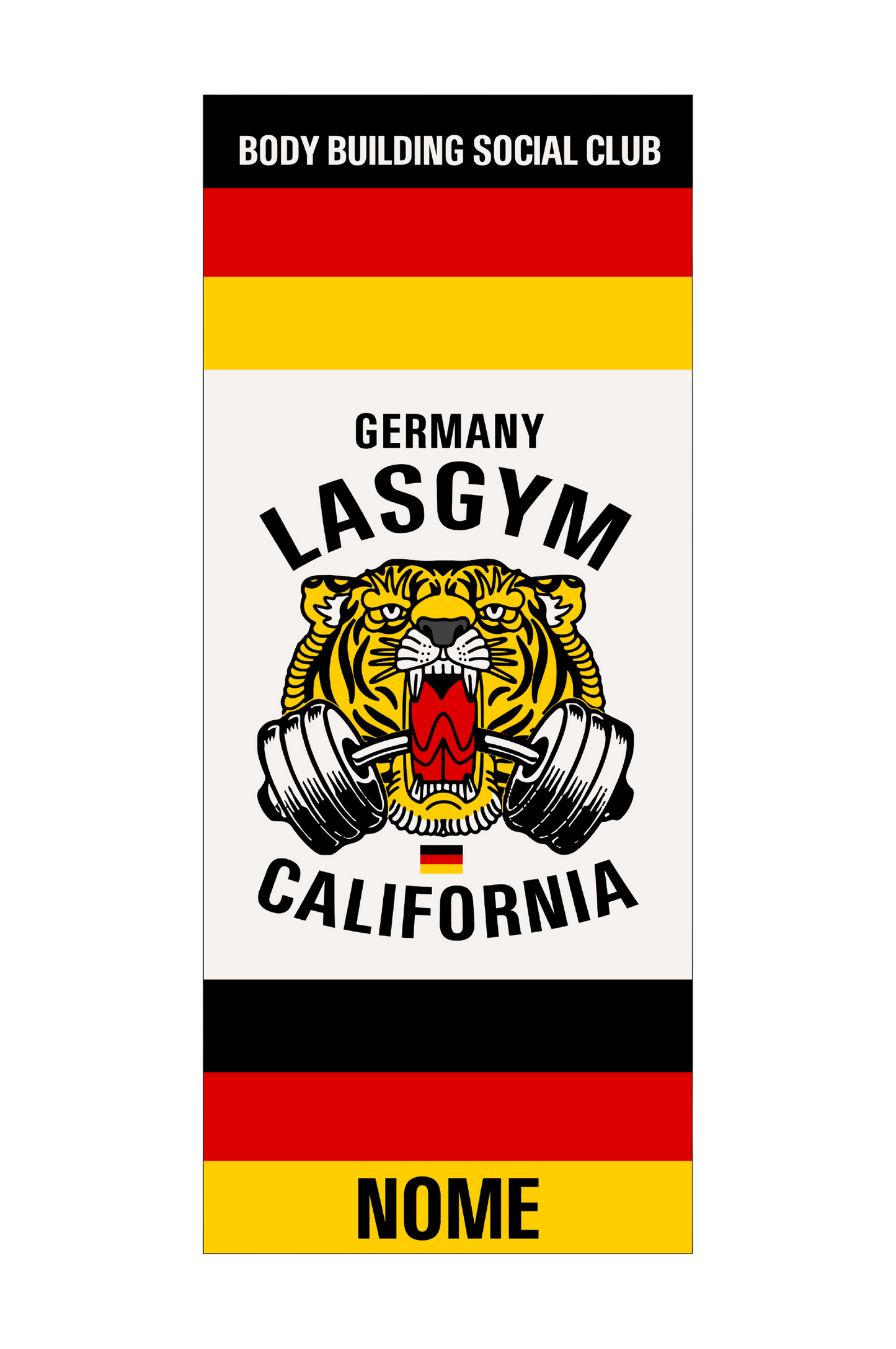 GYM TOWEL OLD TIGER NATIONS GERMANY (PERSONALIZZABILE)