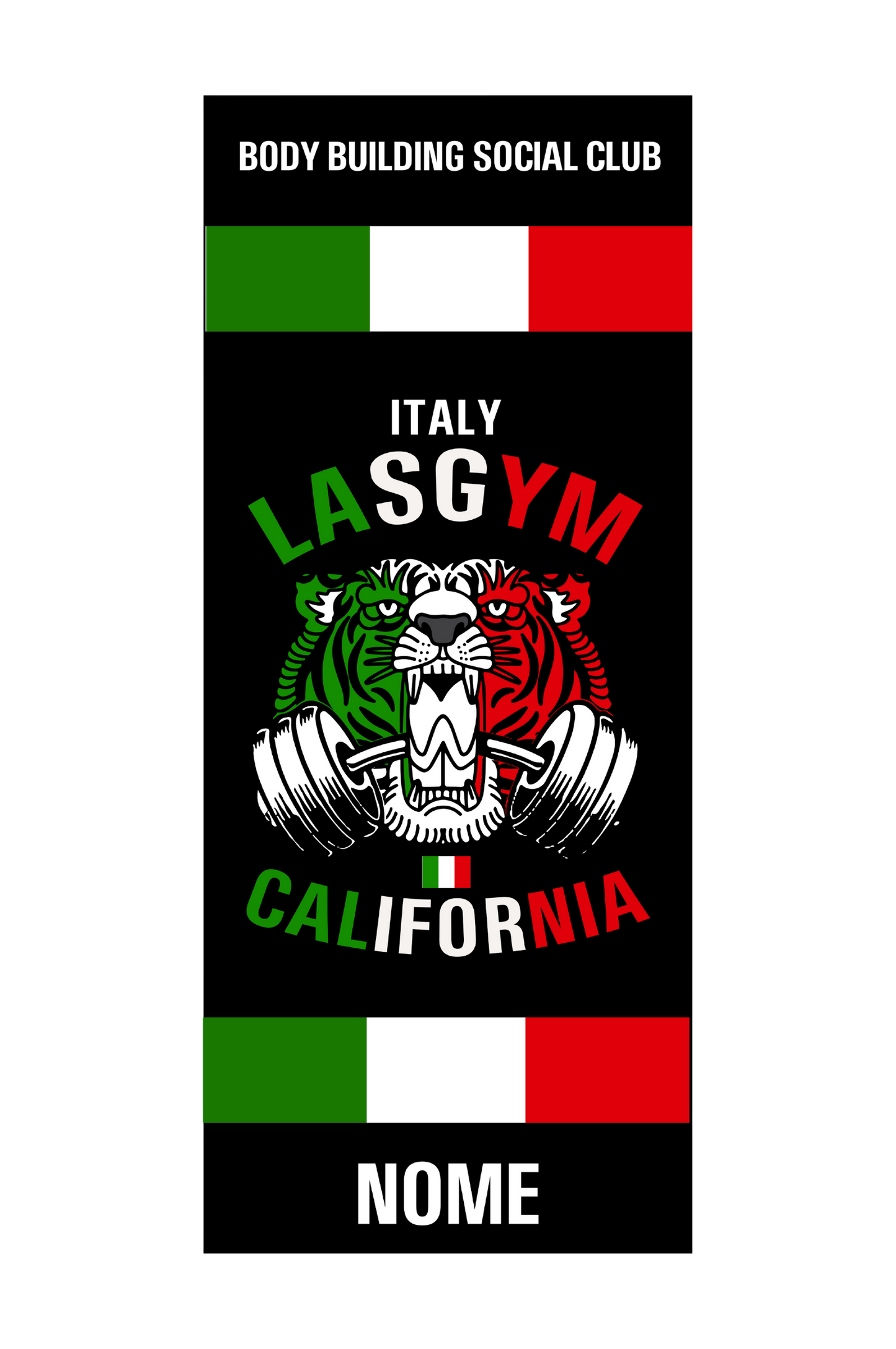 GYM TOWEL OLD TIGER NATIONS ITALY (PERSONALIZZABILE)