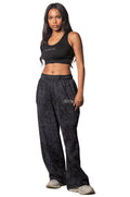 Baggy Washed-Effect Basic Pants