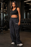 Baggy Washed-Effect Basic Pants