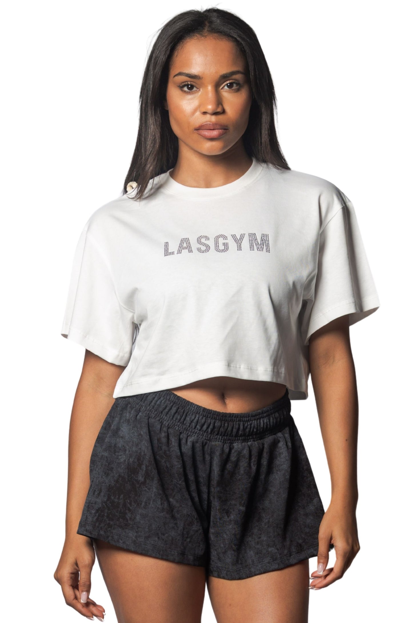 T-shirt Crop Lasgym Crystal Bianca