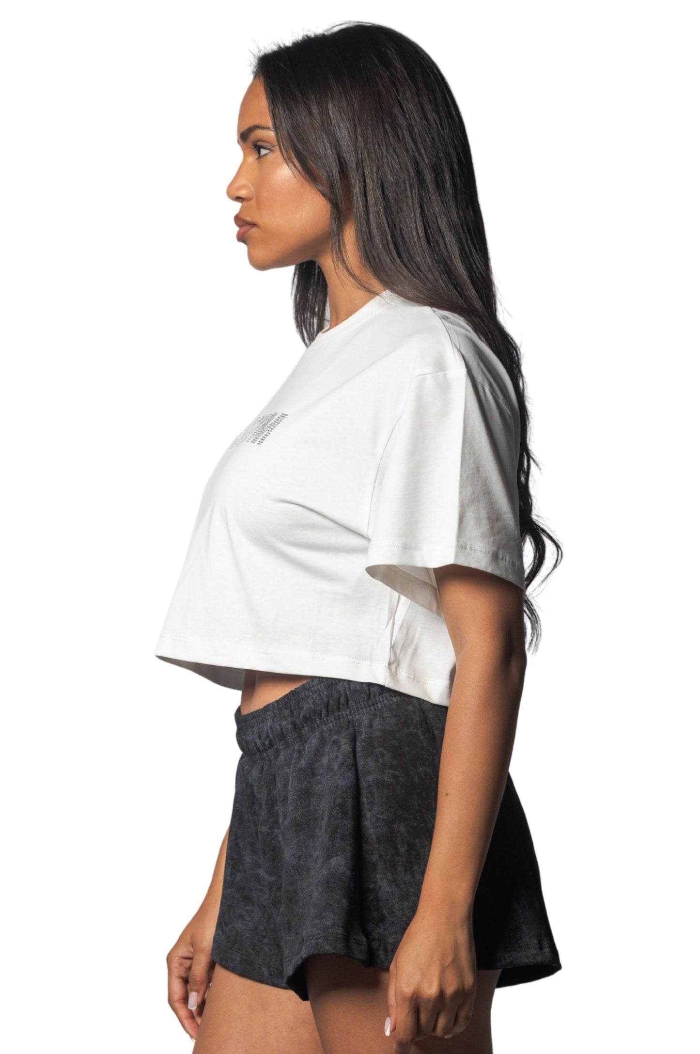 T-shirt Crop Lasgym Crystal Bianca