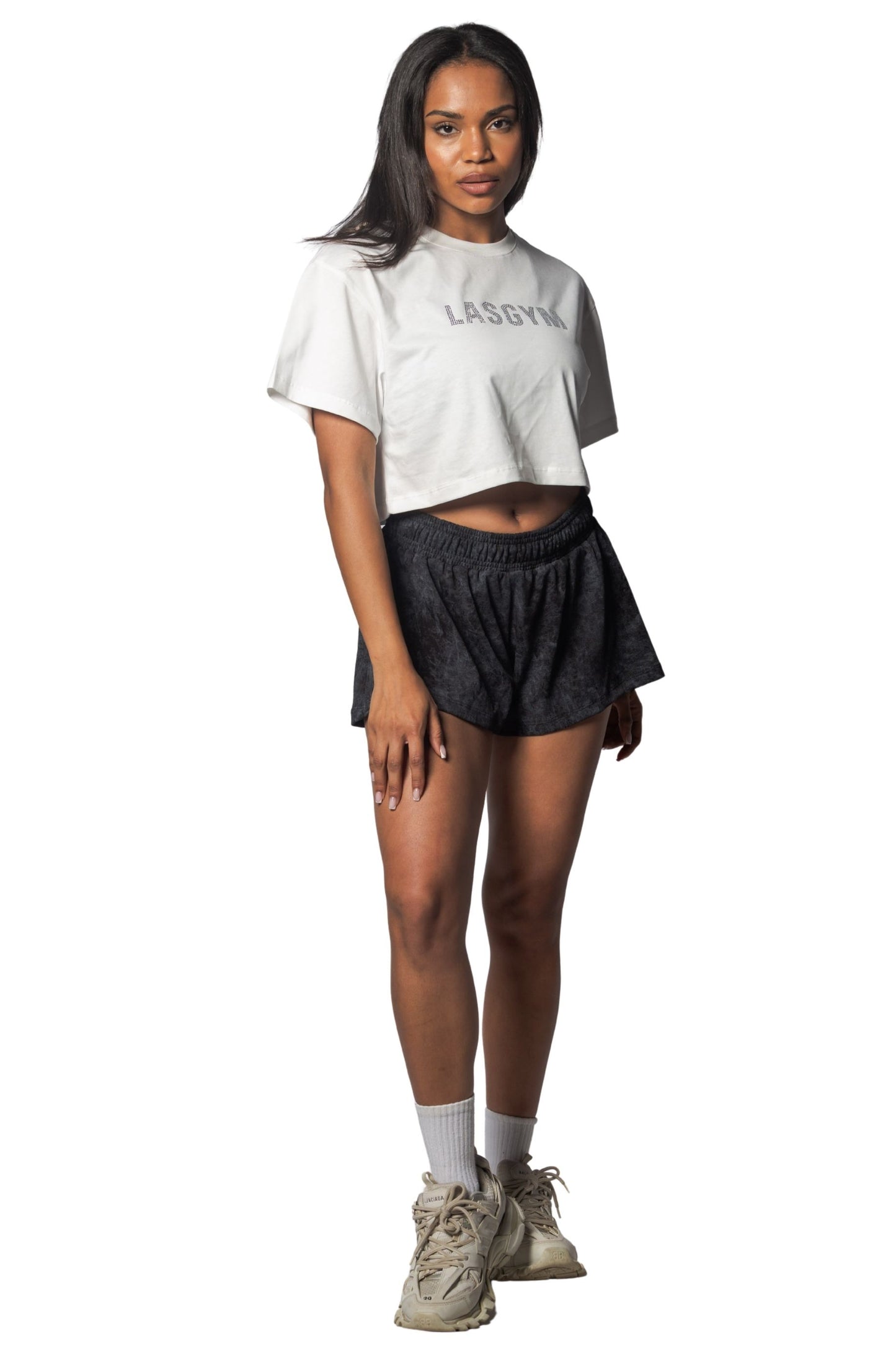 T-shirt Crop Lasgym Crystal Bianca