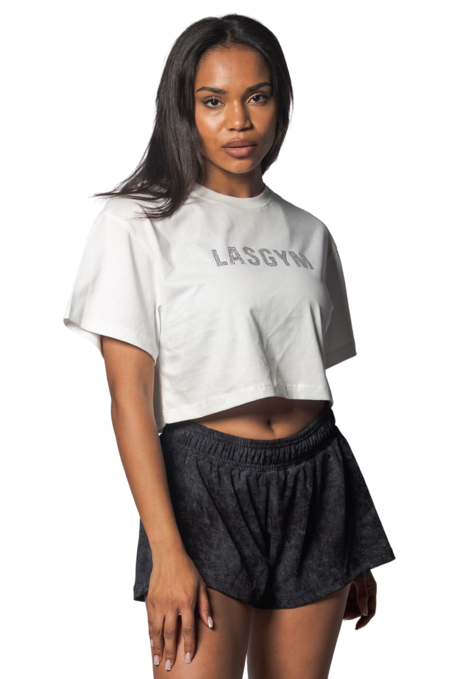 T-shirt Crop Lasgym Crystal Bianca