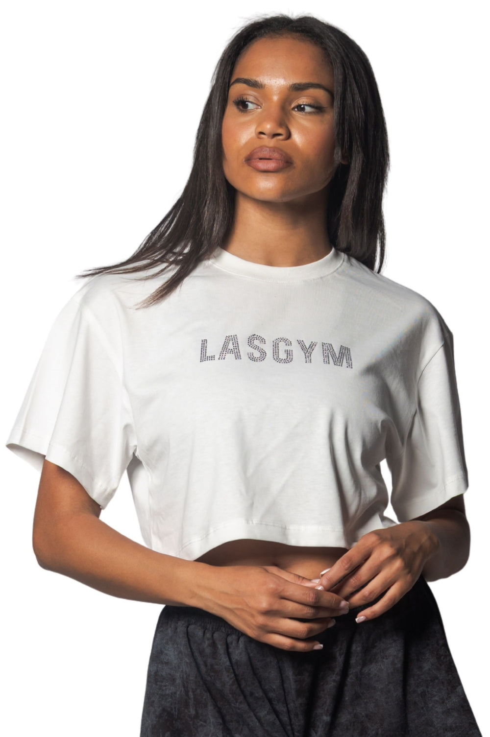 T-shirt Crop Lasgym Crystal Bianca
