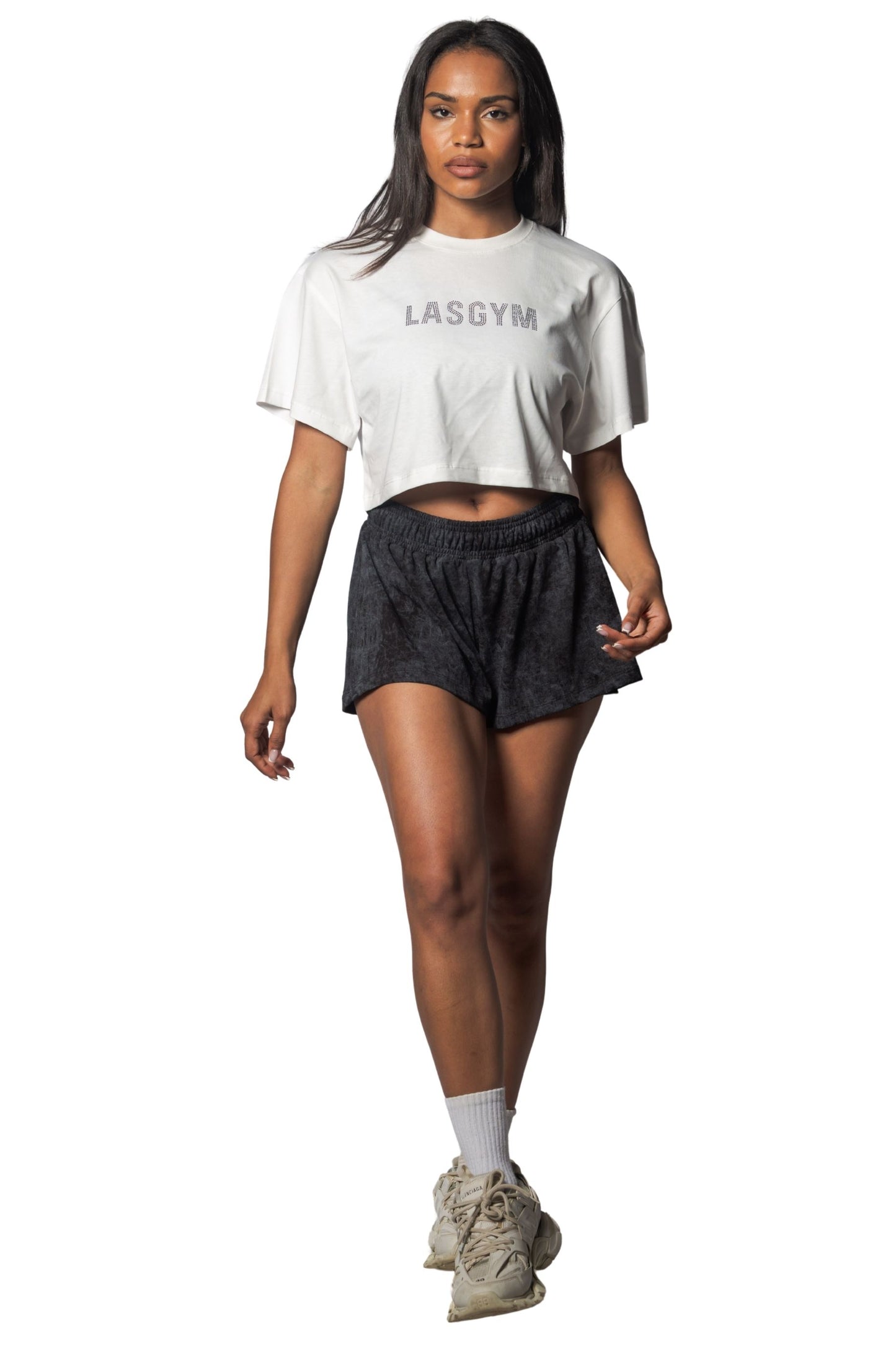 T-shirt Crop Lasgym Crystal Bianca