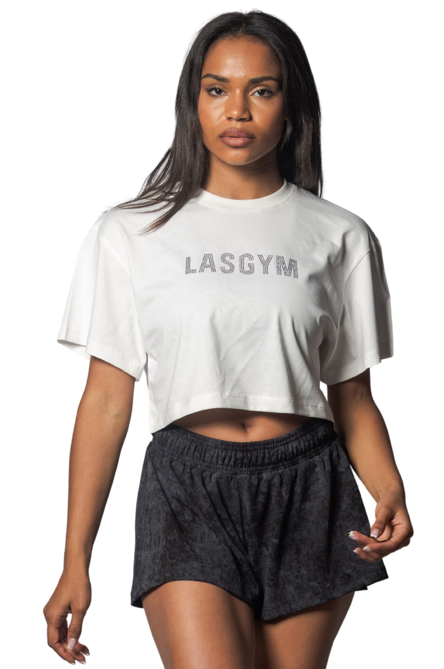 T-shirt Crop Lasgym Crystal Bianca