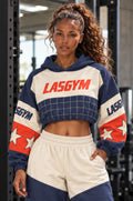 Relentless Metallic Oversized Cropped Hoodie