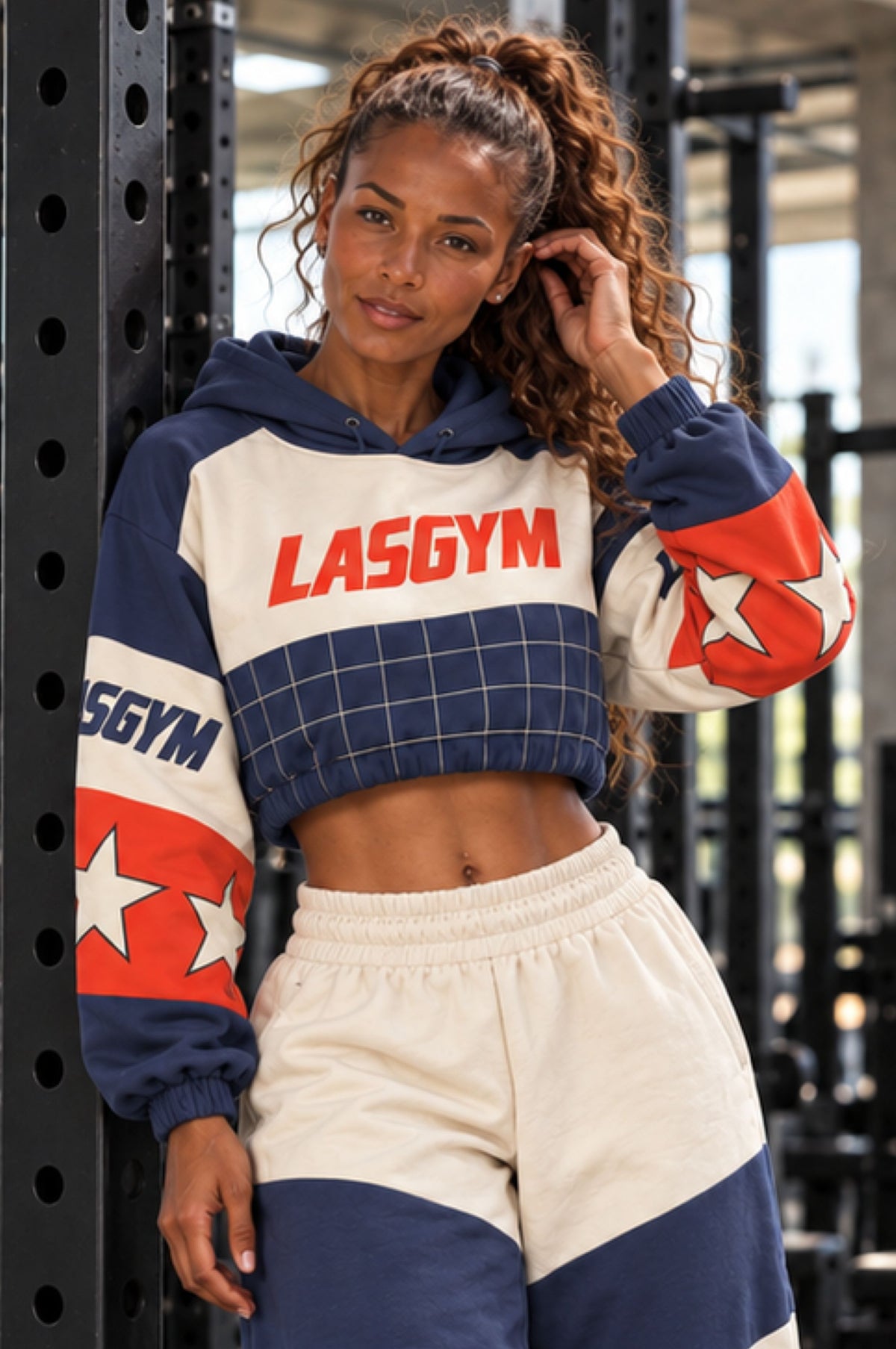 Relentless Metallic Oversized Cropped Hoodie