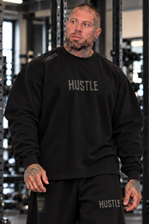 Long Sleeve Over Premium Hustle Tape BLk