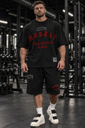 Long Shorts 3/4 Over Premium Hustle Ghotic Black