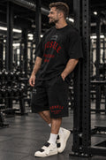 Long Shorts 3/4 Over Premium Hustle Ghotic Black