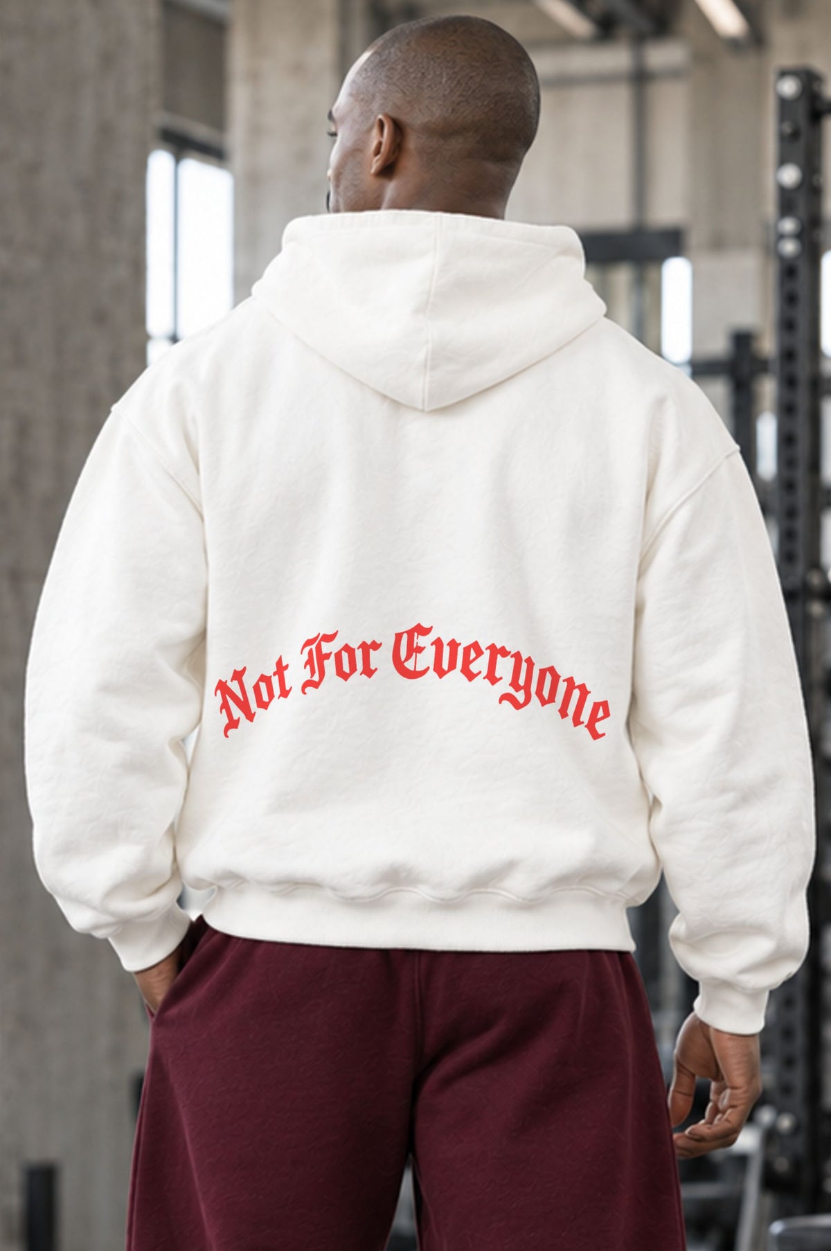 Felpa Over Premium Hustle Ghotic White