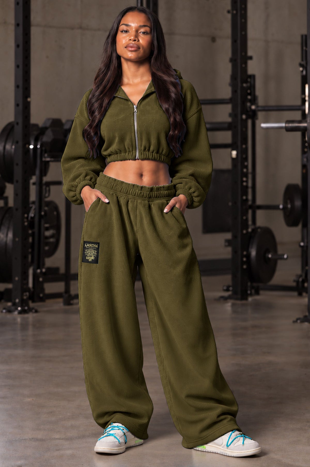Relentless Metallic Oversized Cropped Hoodie