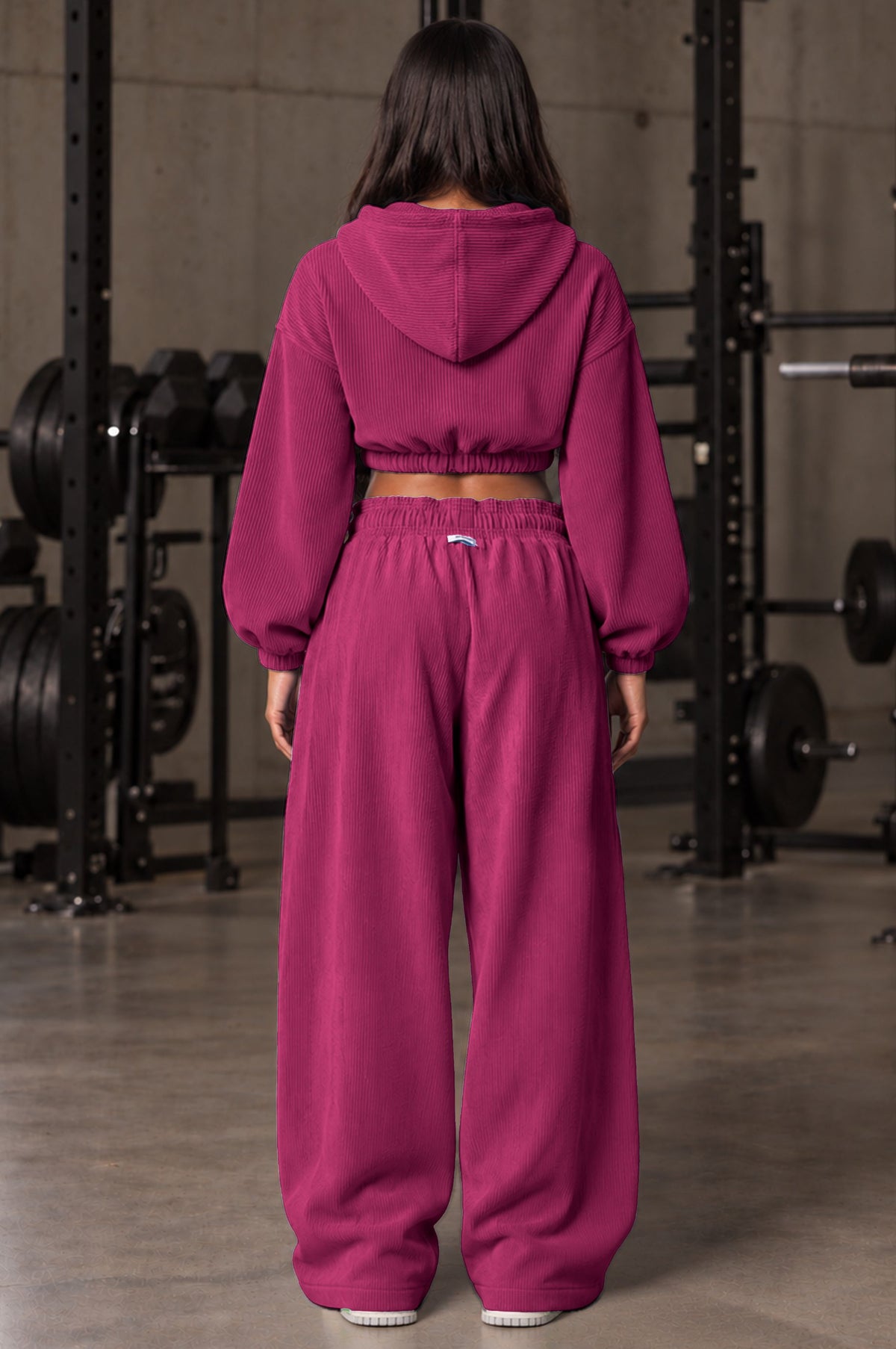 Relentless Metallic Oversized Cropped Hoodie