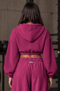 Relentless Metallic Oversized Cropped Hoodie