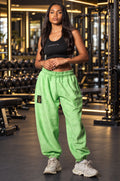 Pantalone Over Velluto W Lime