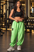 Pantalone Over Velluto W Lime