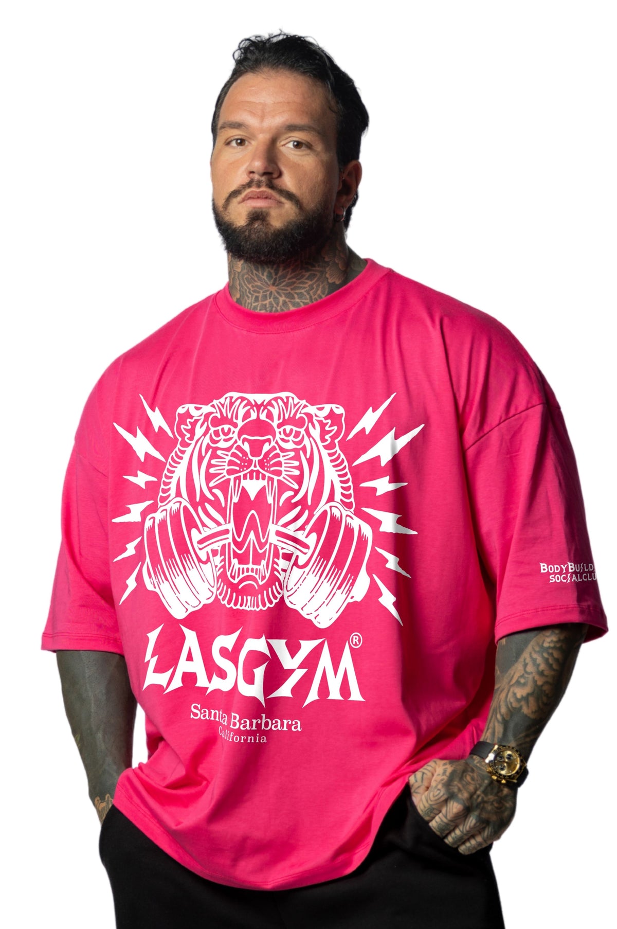 T-shirt S.Over Silverlake Man Fuxia
