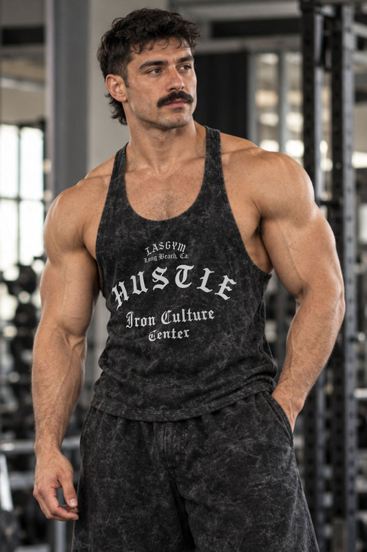 Canotta Premium Hustle Ghotic Delavè