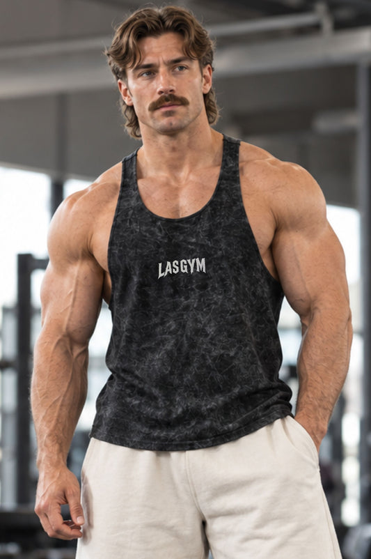 Canotta Premium Lasgym Embroidery Delavè