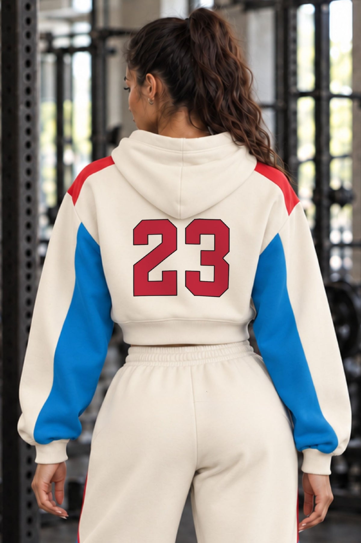 Relentless Metallic Oversized Cropped Hoodie