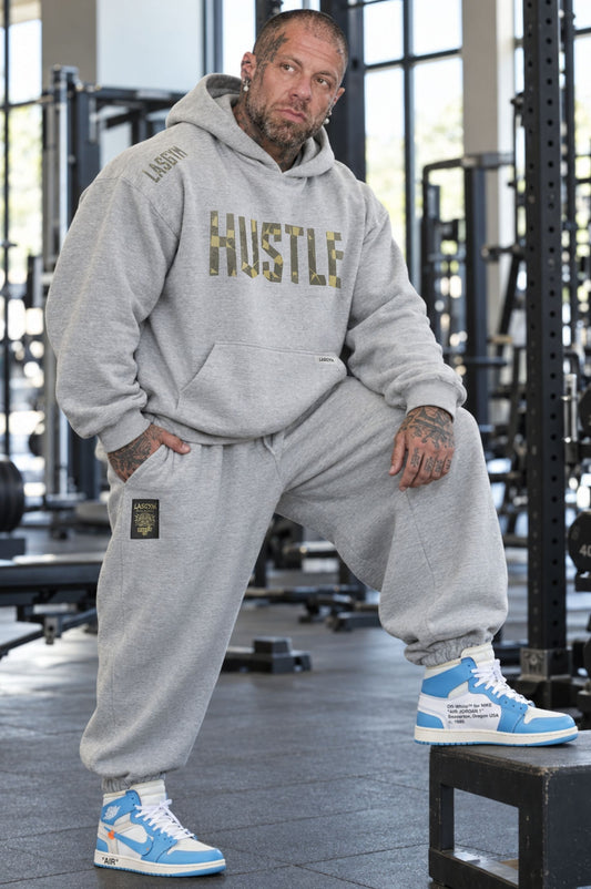 Pantalone Over Man Premium Hustle Oblique Tape Gry