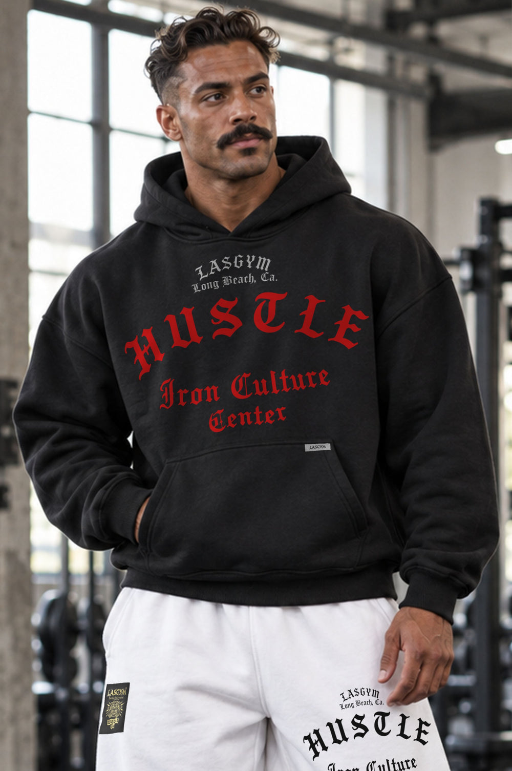 Felpa Over Premium Hustle Ghotic Black