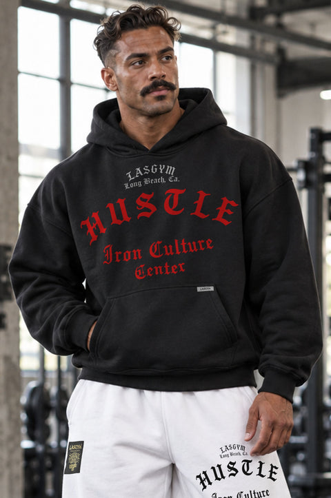Felpa Over Premium Hustle Ghotic Black