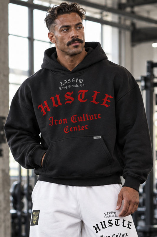 Felpa Over Premium Hustle Ghotic Black