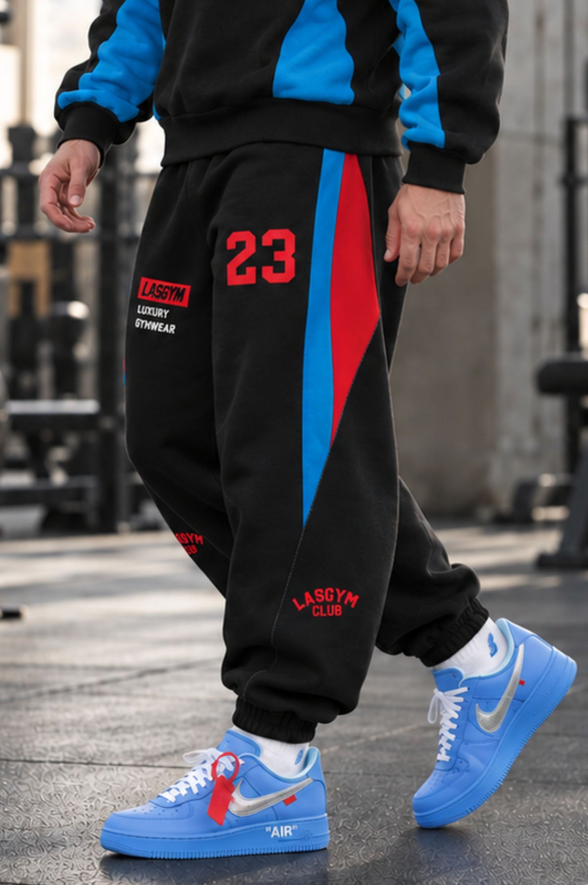 Pantalone Over Felpa Man Retro Luxury Gymwear Blk