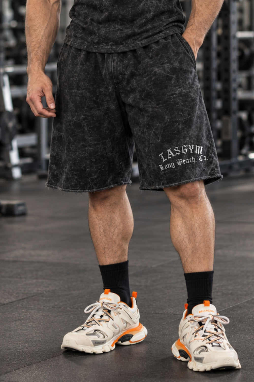 Golden Era This is War Black Oversized Shorts