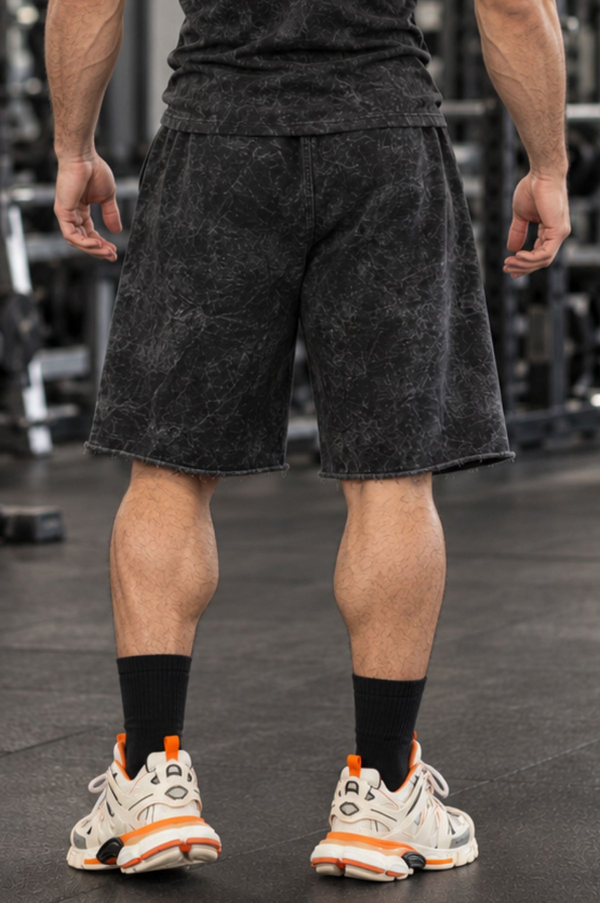 Golden Era This is War Black Oversized Shorts