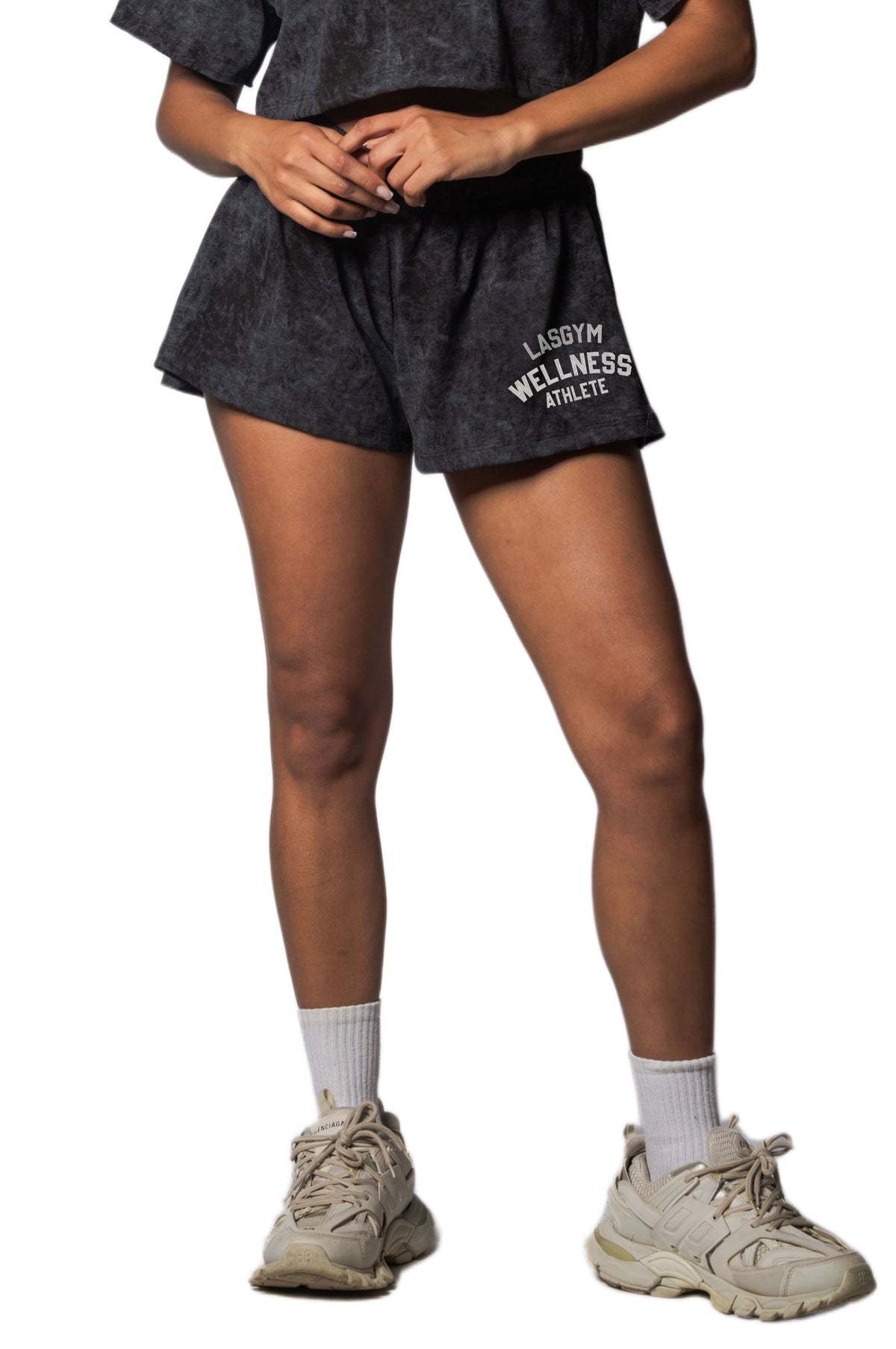 Washed-Effect Your Strong Black Shorts