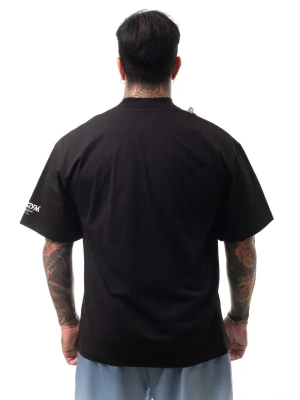 T shirt oversize uomo nera discount
